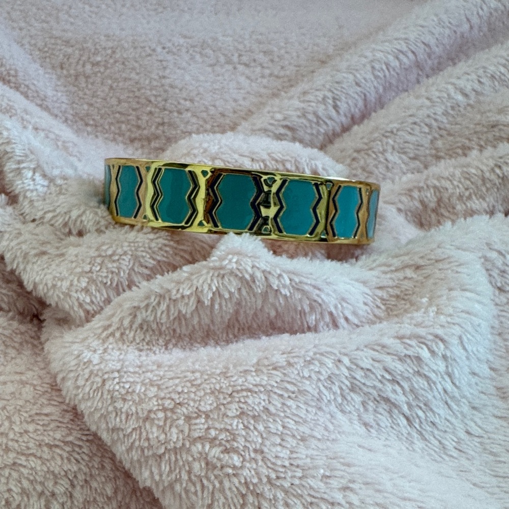 Talbots Gold and Teal Bracelet